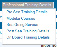 Professional Training Details